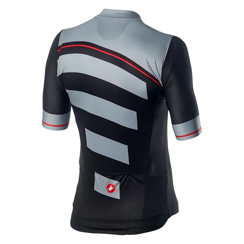 Castelli Trofeo Short Sleeve Jersey - Light Black/Vortex Grey-1