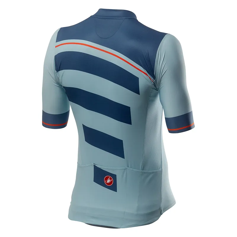 Castelli Trofeo Short Sleeve Jersey - Winter Sky/Light Steel Blue-1