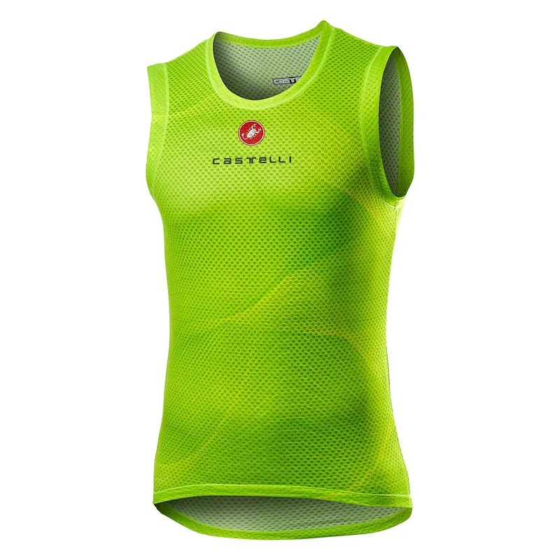 Castelli Pro Mesh Sleeveless Base Layer - Yellow Fluo