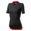 Castelli Anima 3 Womens Short Sleeve Jersey - Light Black/Red