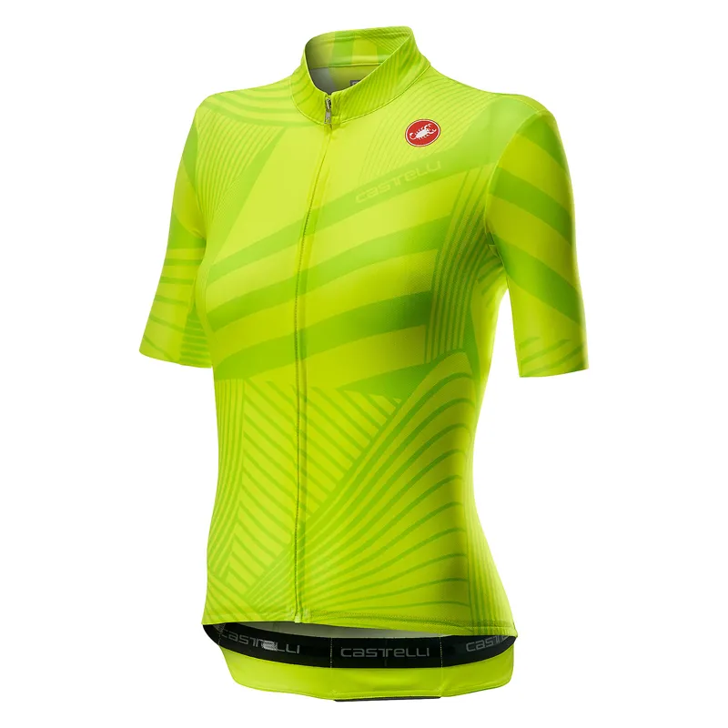 Castelli Sublime Womens Short Sleeve Jersey - Yellow Fluo