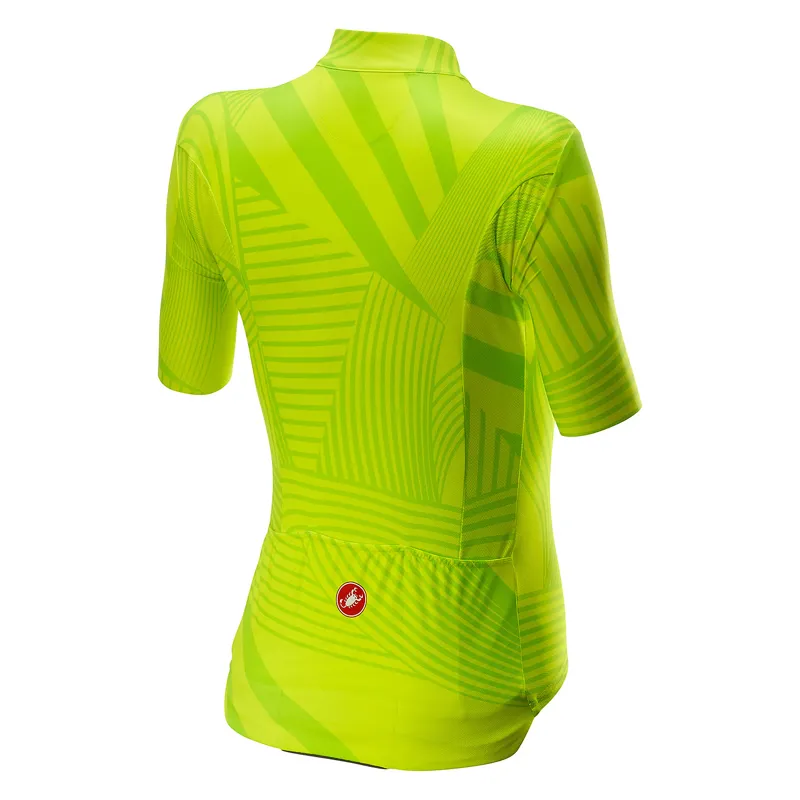 Castelli Sublime Womens Short Sleeve Jersey - Yellow Fluo-1