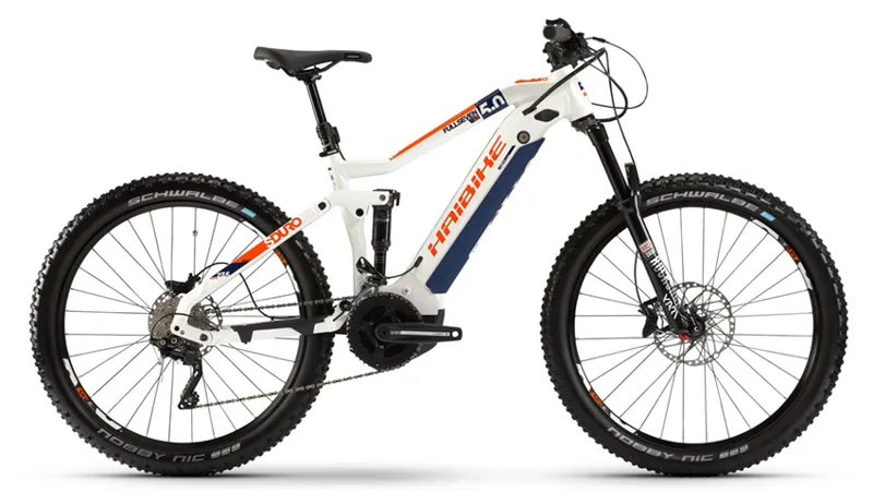 Haibike Sduro Fullseven Lt 5.0 2020 Electric MTB - White/Black/Orange