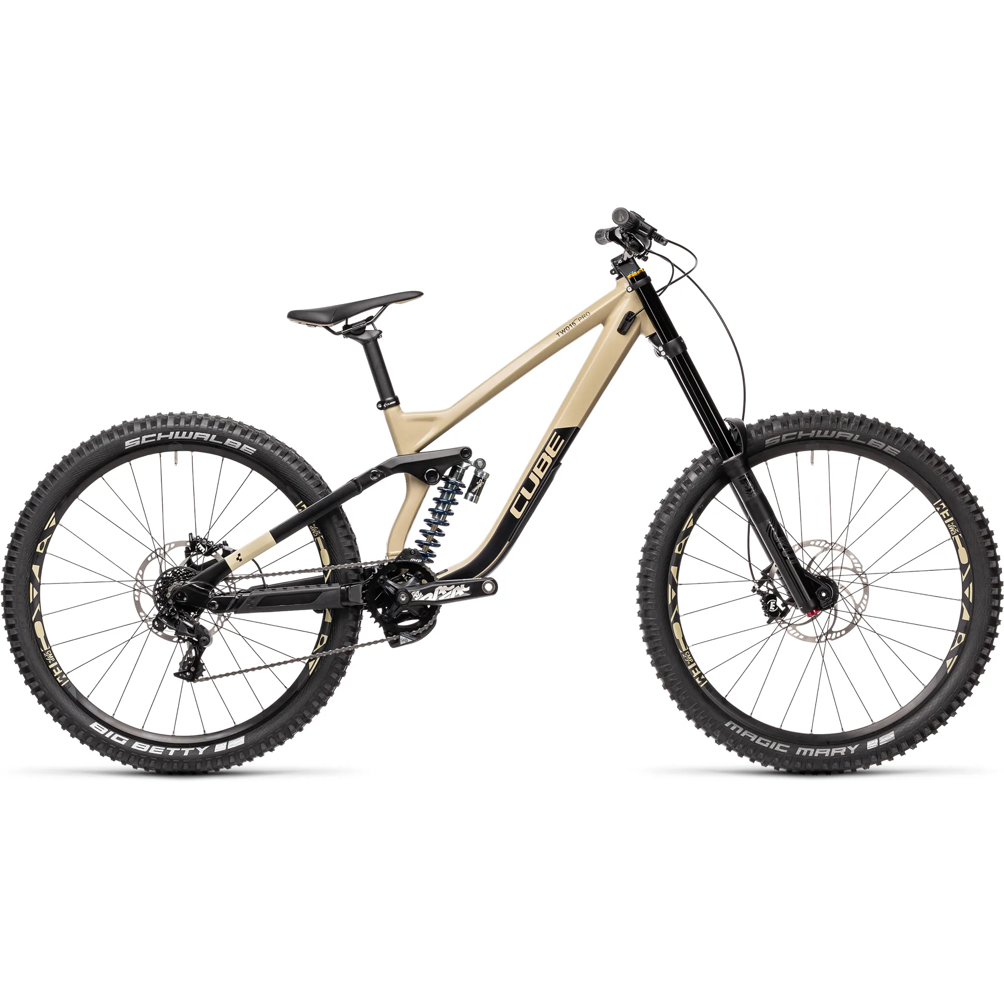 Cube Two15 Pro 27.5 2021 Full Suspension Downhill Bike Sand Black