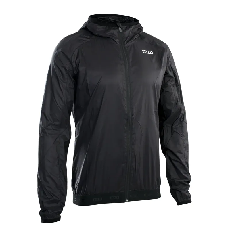 Ion Logo Hooded Wind Jacket - Black