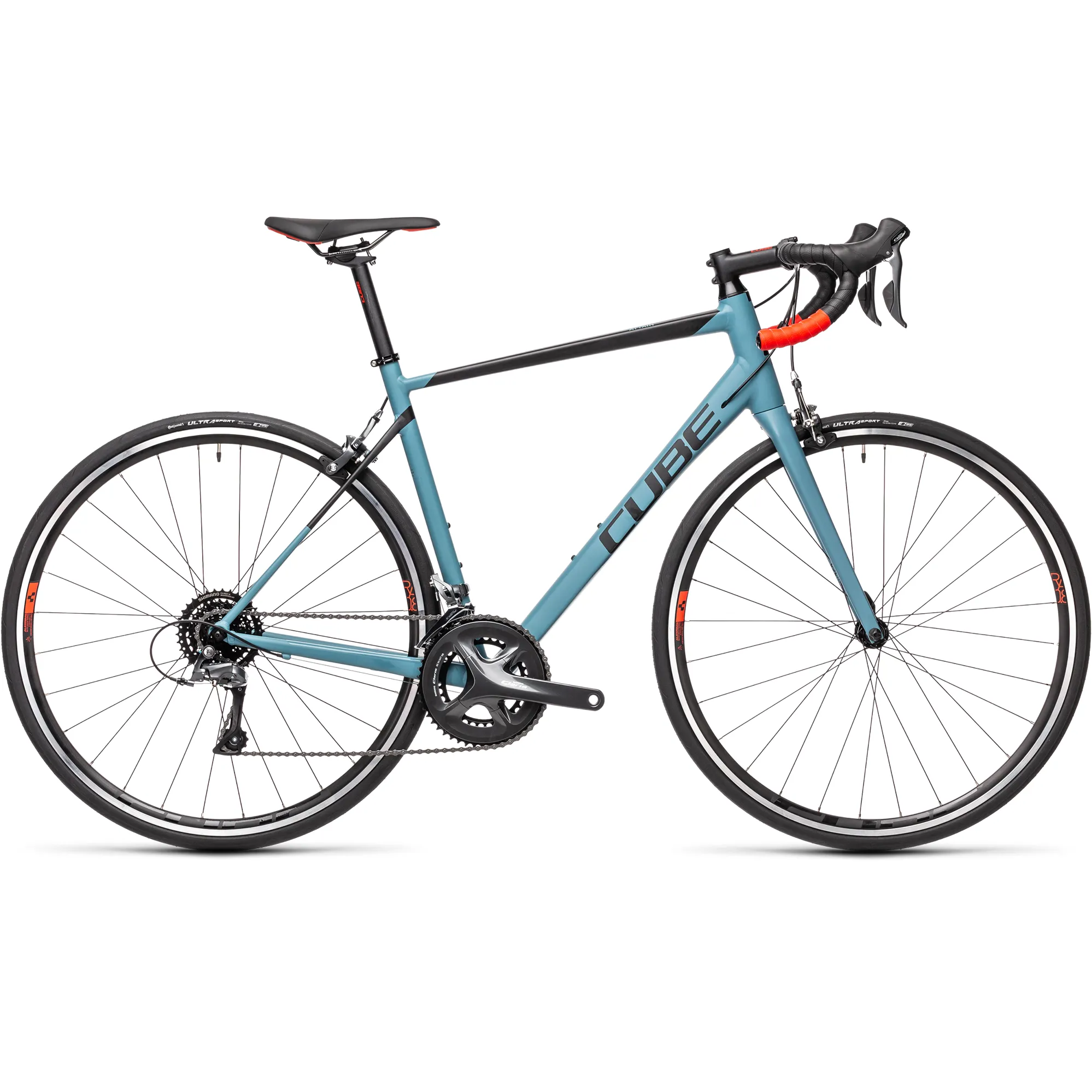 Cube Attain 2021 Road Bike Greyblue Red