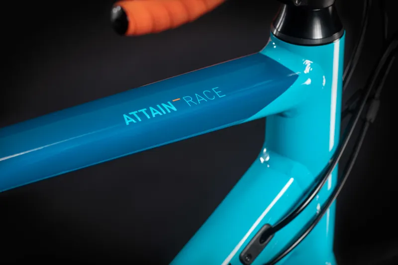 Cube Attain Race 2021 Road Bike - Petrol/Orange-4