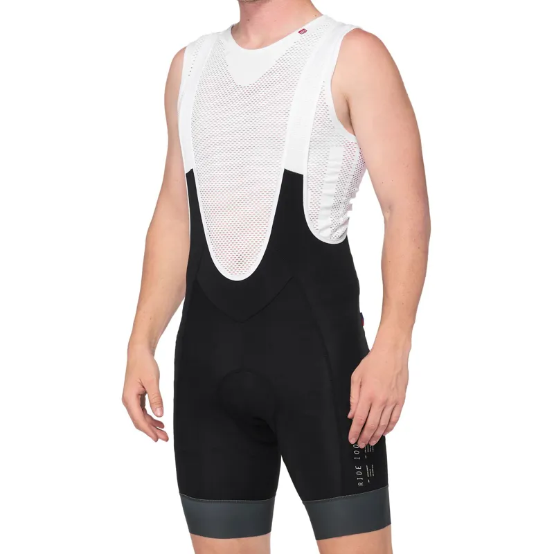 100 Percent Exceeda Men's Bib Shorts - Black/Charcoal