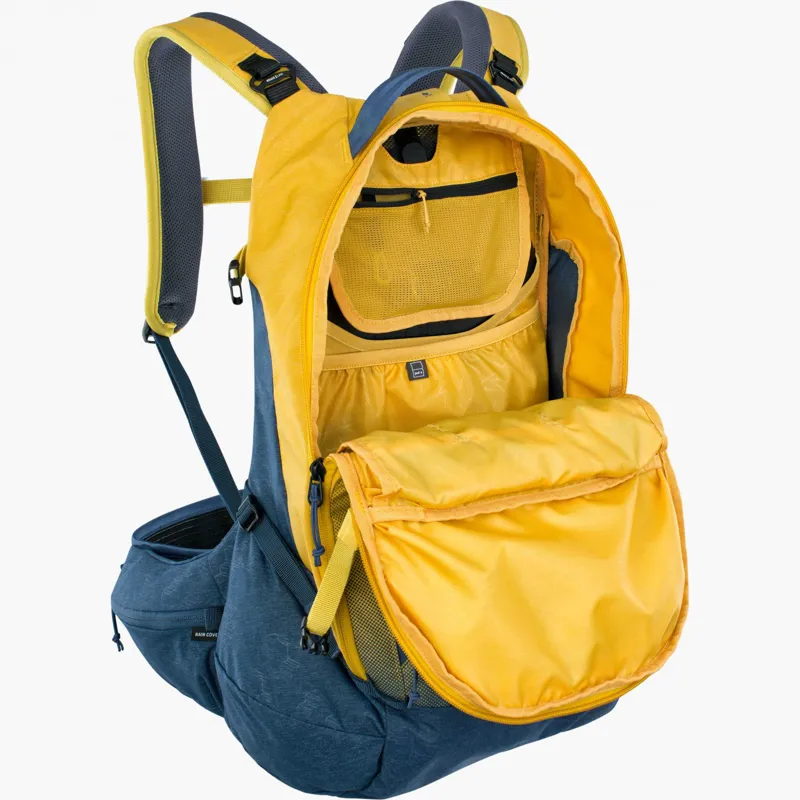 Evoc Trail Pro Protector 26 Litre Backpack - Curry/Denim-4
