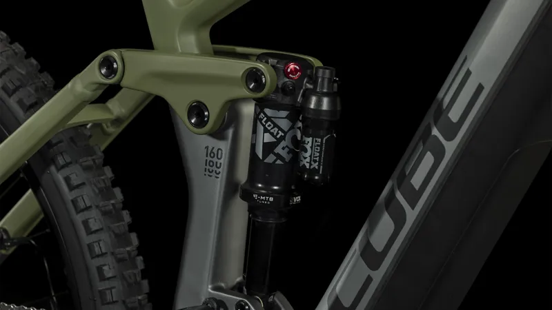 Cube Stereo Hybrid 160 HPC TM 750 27.5 2024 Electric MTB - Grey/Olive-4