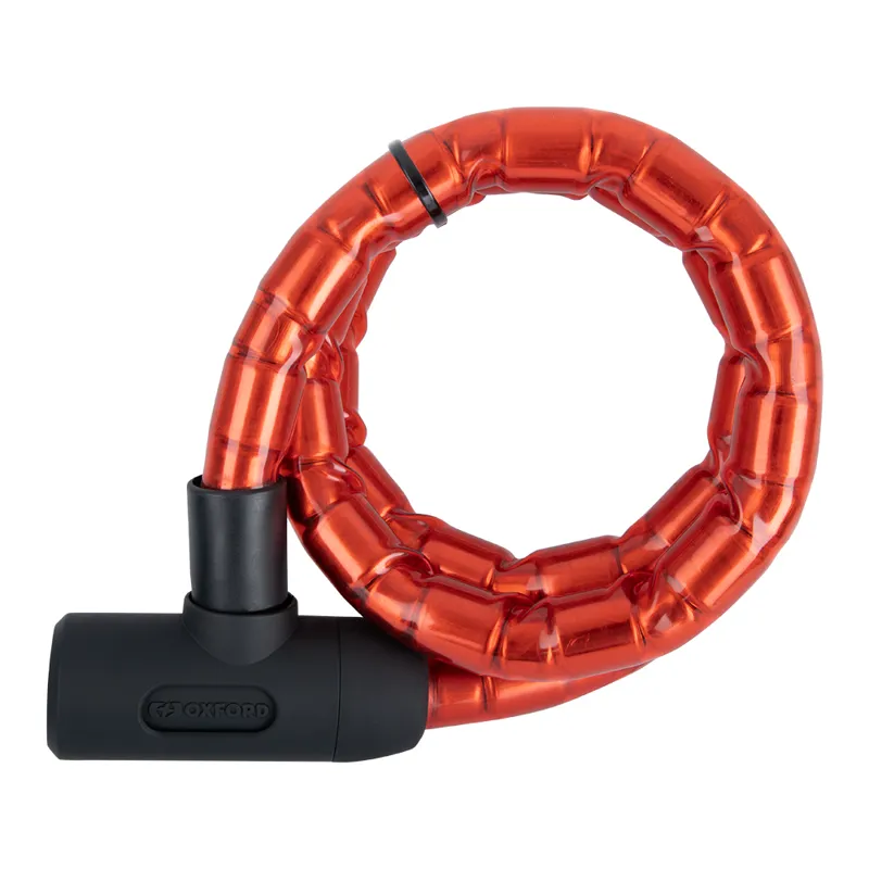Oxford Barrier Armoured Cable Lock - 1.4m x 25mm - Red