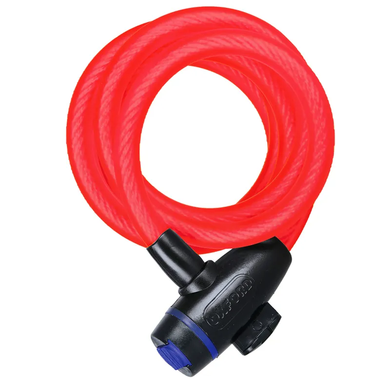 Oxford Cable Lock - 1800mm x12mm - Red
