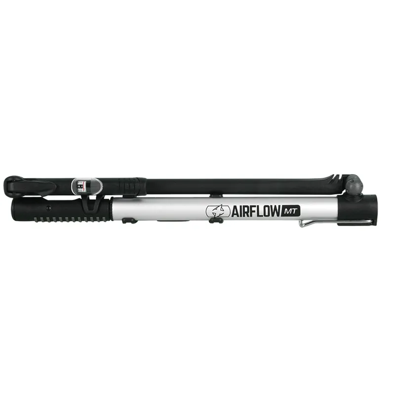 Oxford Airflow MT Mini Track Pump with Gauge - Silver