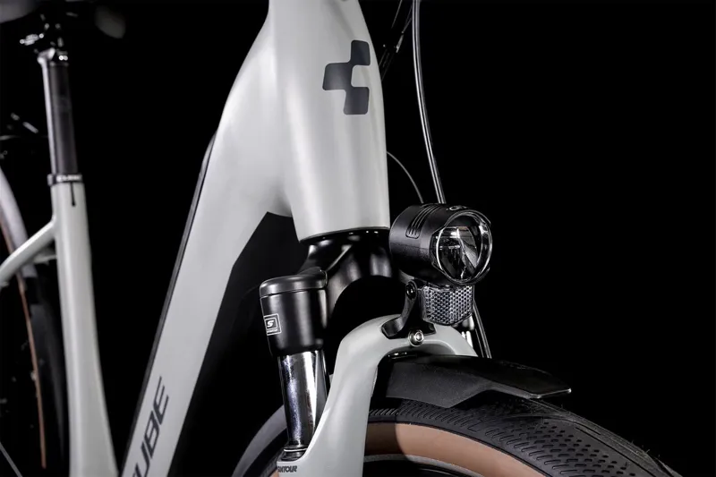 Cube Supreme Hybrid One 400 2022 Electric Urban Bike - Lunar/Grey-3