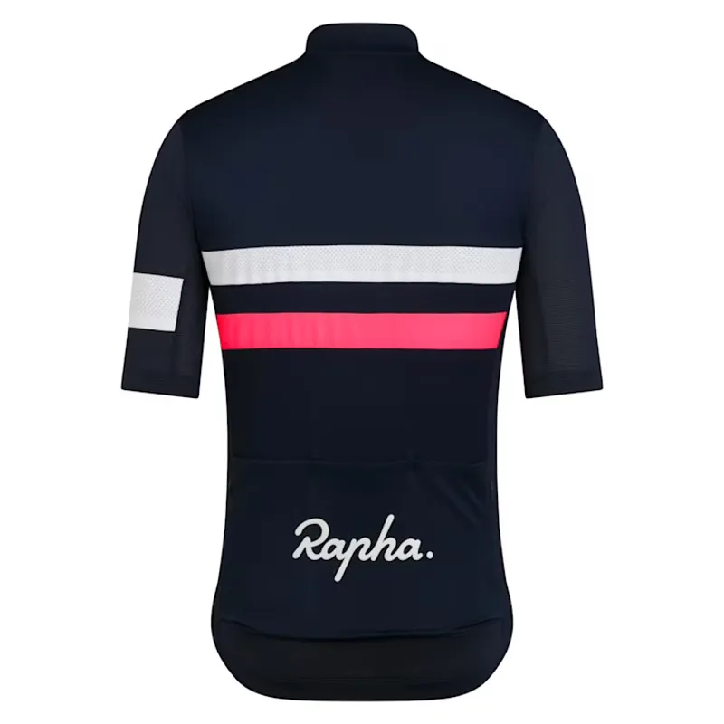 Rapha Brevet Men's Cycling Short Sleeve Jersey - Navy-1