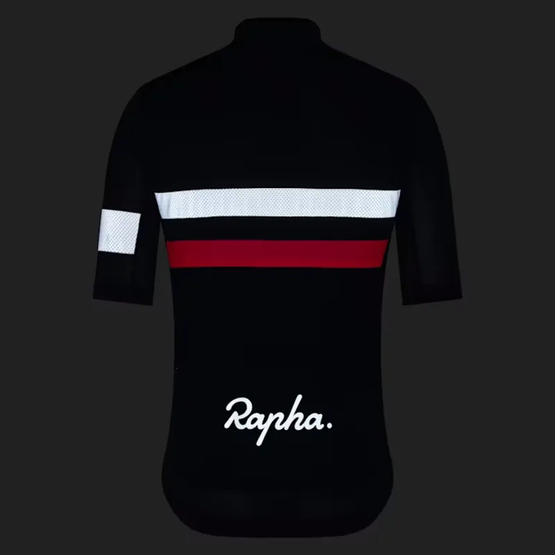 Rapha Brevet Men's Cycling Short Sleeve Jersey - Navy-3