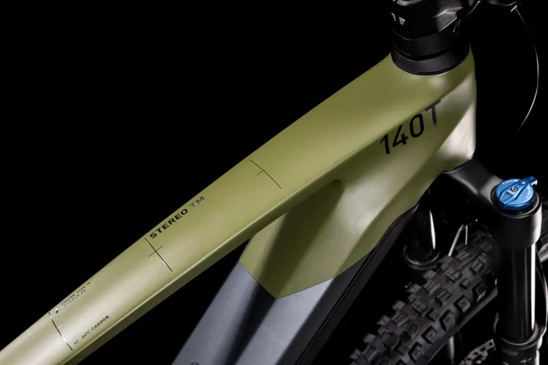 Cube Stereo Hybrid 140 HPC TM 29er 2022 Electric MTB - Grey/Olive-2