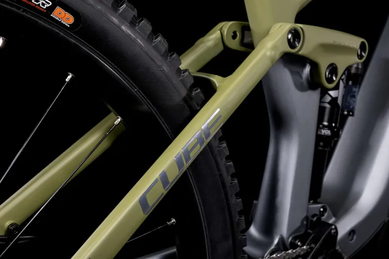 Cube Stereo Hybrid 140 HPC TM 29er 2022 Electric MTB - Grey/Olive-3