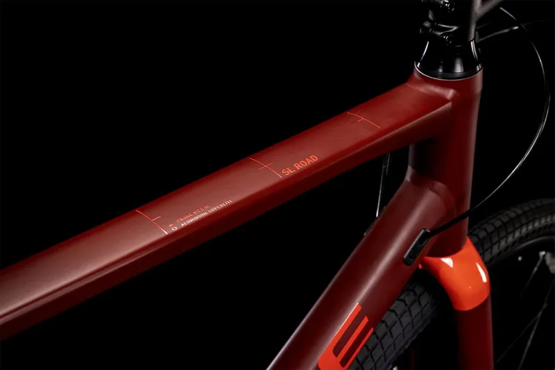 Cube SL Road Flat Bar Road Bike - Darkred/Red-2