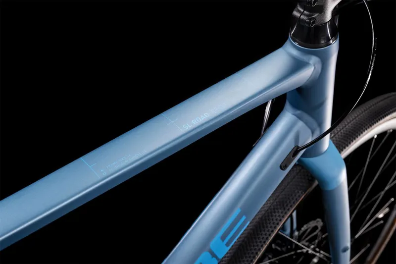 Cube SL Road Race 2022 Flat Bar Road Bike - Blue/Blue-1