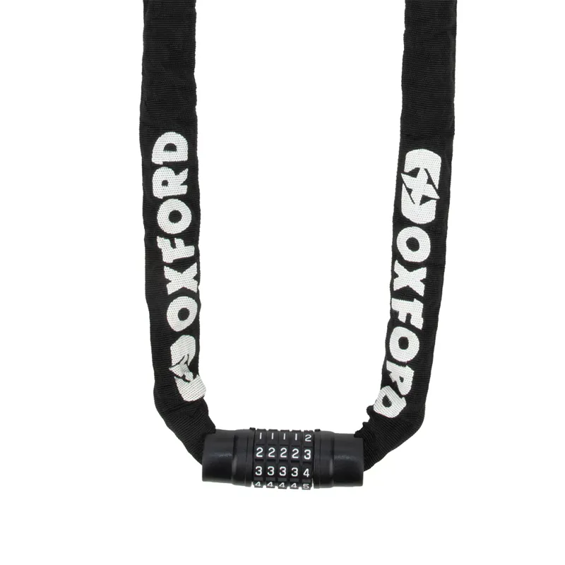 Oxford Combi Chain 8 Combination Chain Lock - 8mm x 0.9m - Black-2