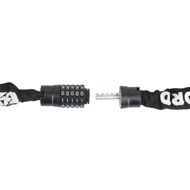 Oxford Combi Chain 8 Combination Chain Lock - 8mm x 0.9m - Black-1