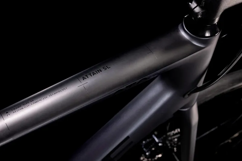 Cube Attain GTC SL 2022 Carbon Road Bike - Grey/Carbon-2