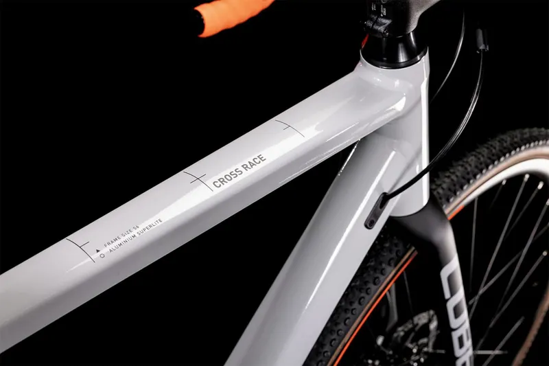 Cube Cross Race 2022 Cyclocross Bike - Grey/Orange-2