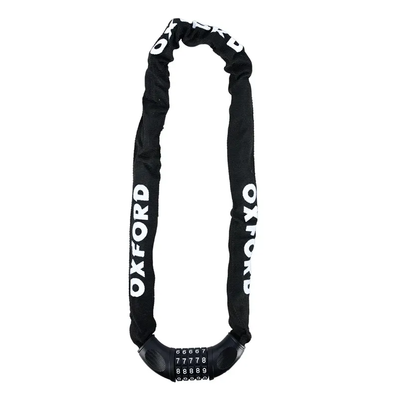 Oxford Combi Chain 6 Combination Chain Lock - 900mm x 6mm - Black