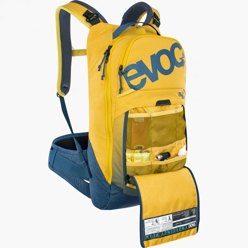 Evoc Trail Pro Protector 10 Litre Backpack - Curry/Denim-5