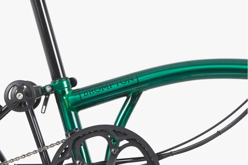 Brompton M4L P Line Urban Mid Electric Folding Bike -  Emerald Green-5