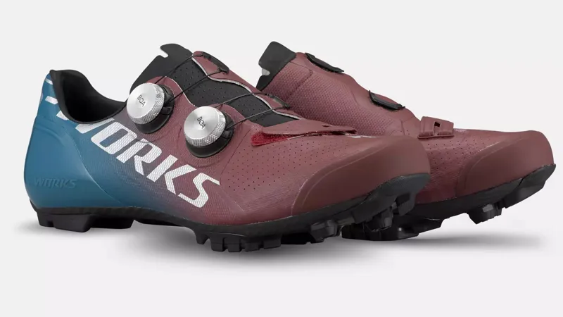 Specialized S-Works Recon MTB Shoes - Tropical Teal/ Maroon/Silver-4