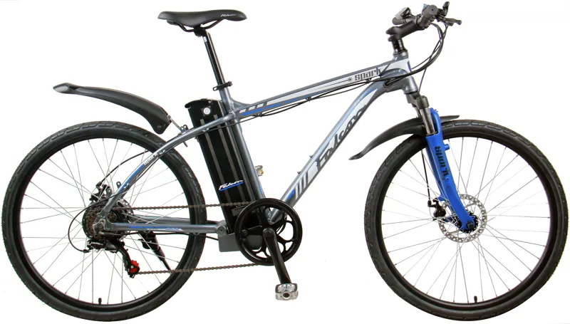 Falcon Spark 26w 2023 Electric Mountain Bike - Grey - 19 inch