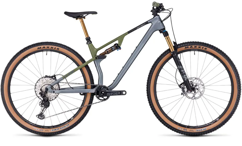 Cube Ams One11 C:68x Tm 29er Full Suspension MTB -Flashgrey/Olive