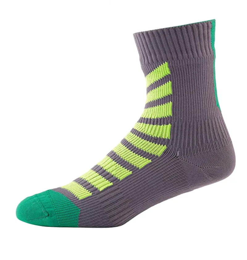 Sealskinz MTB Ankle Socks with Hydrostop - Grey/Green