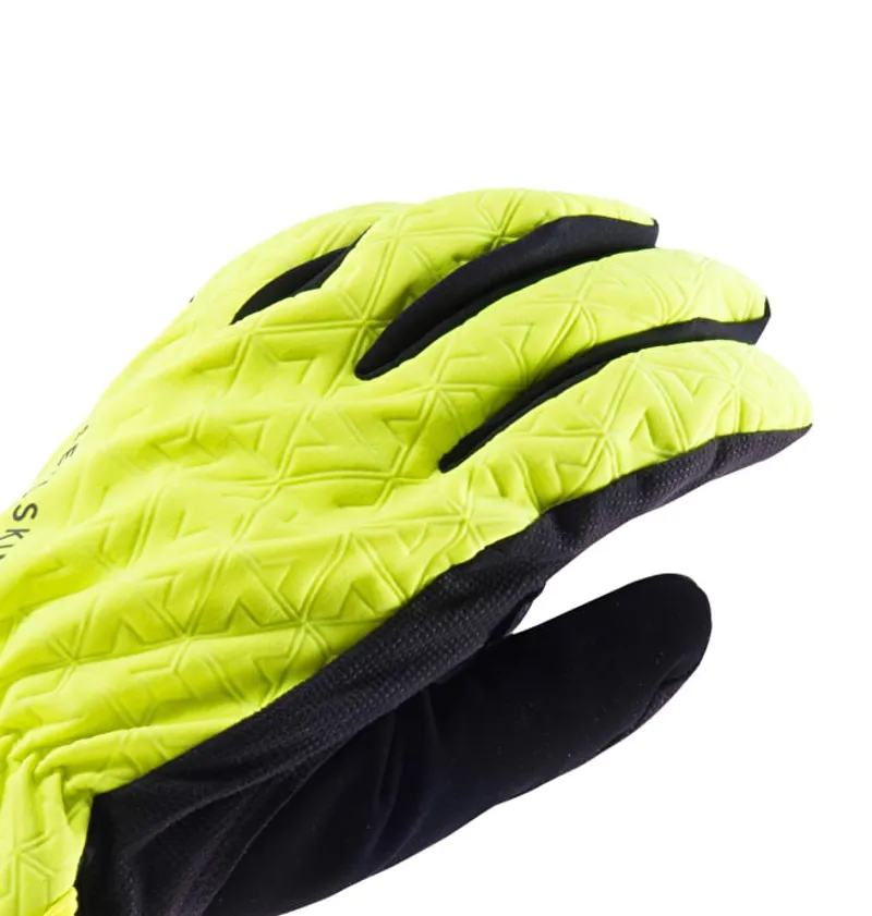 SealSkinz Womens All Weather Cycle Gloves Black/Hi Vis Yellow