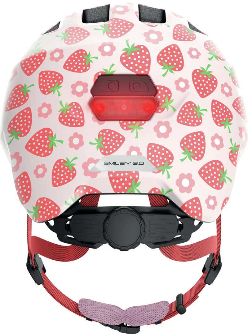 Abus Smiley 3.0 LED Kids Helmet - Rose Strawberry-2