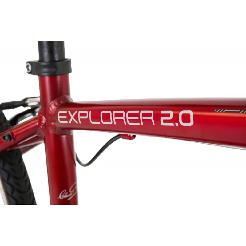 Claud Butler Explorer 2.0 Hybrid Bike - Red-6