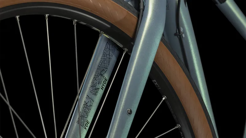 Cube Hyde Pro 2024 Belt-Drive Hybrid Bike - Metalgreen/Black-6