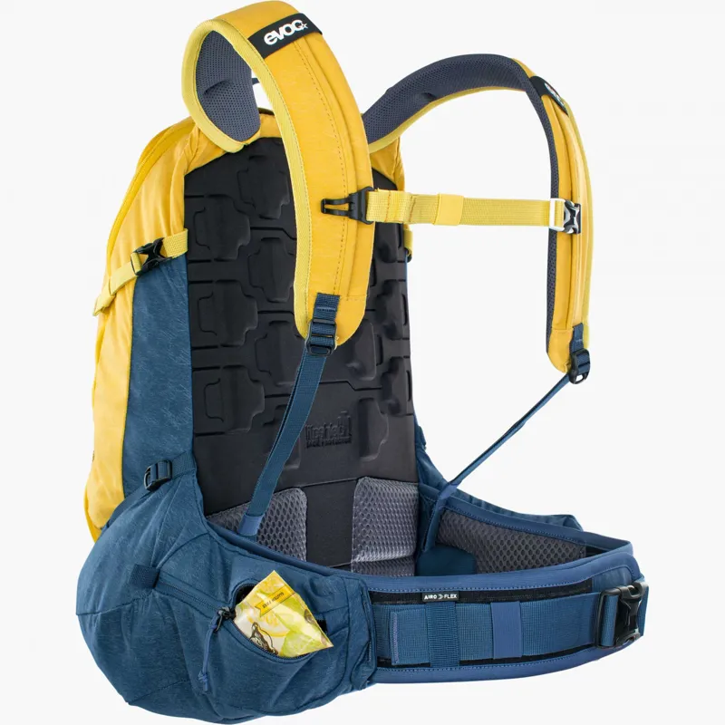Evoc Trail Pro Protector 26 Litre Backpack - Curry/Denim-7