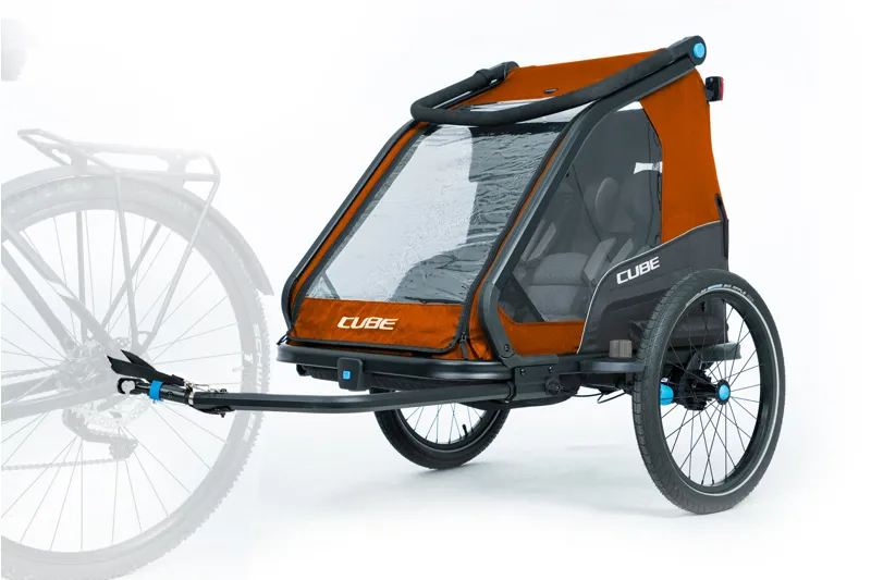 Cube Kids Trailer Double CMPT - X Actionteam Grey/Orange-7