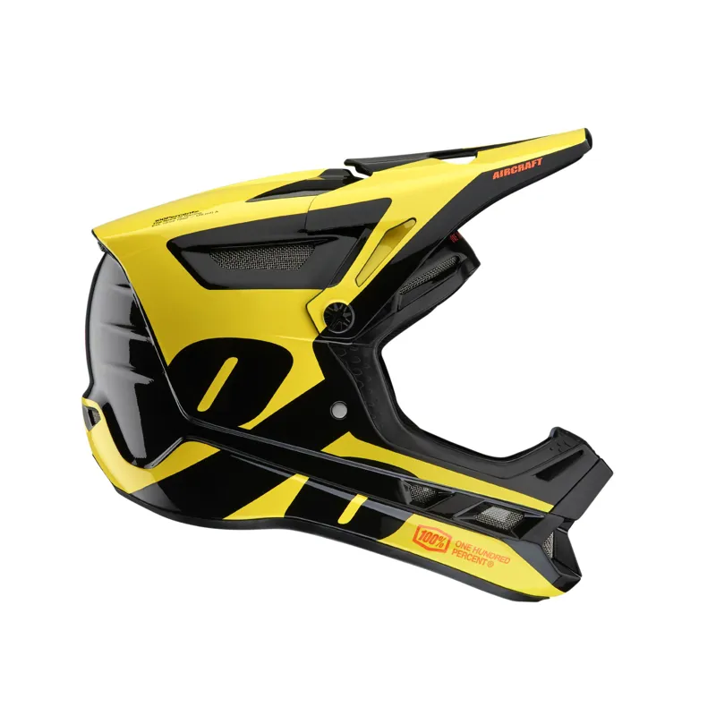 100 Percent Aircraft Composite Full Face Helmet - LTD Neon Yellow