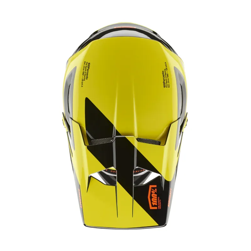 100 Percent Aircraft Composite Full Face Helmet - LTD Neon Yellow-4