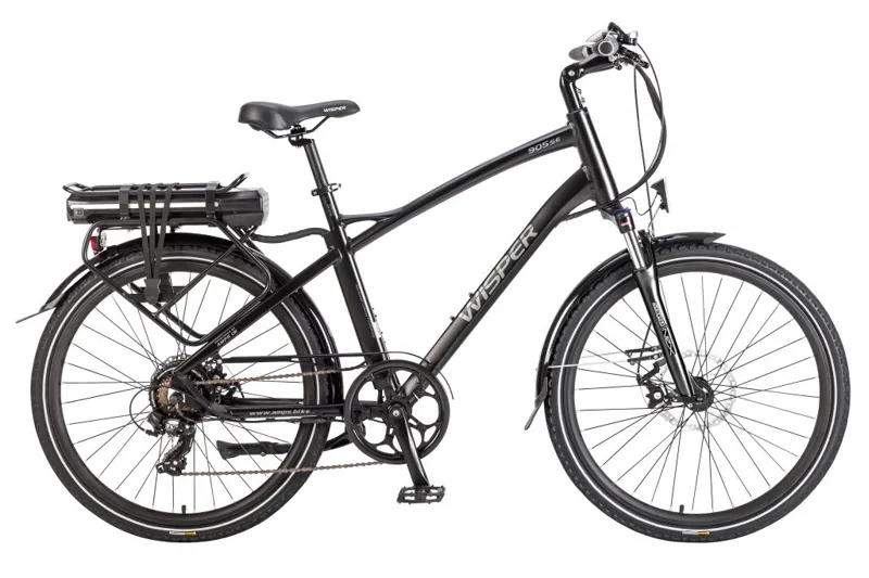 Wisper 905 Crossbar 2022 Electric Urban Hybrid Bike - 375Wh Black