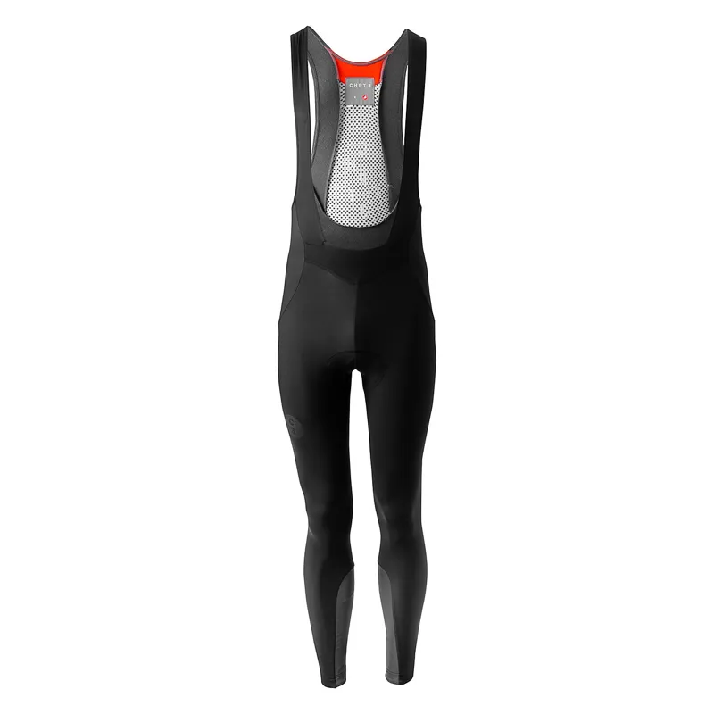 Castelli CHPT3 Nanoflex Bib Tights - Black/Rosso Fuoco