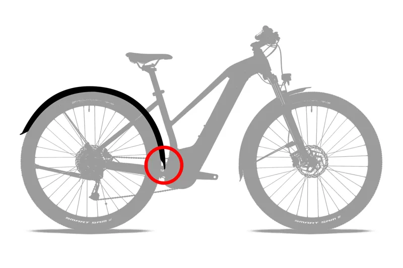 Cube Acid 27.5 Inch BB Mount 65cm Mudguard Set - Black-4