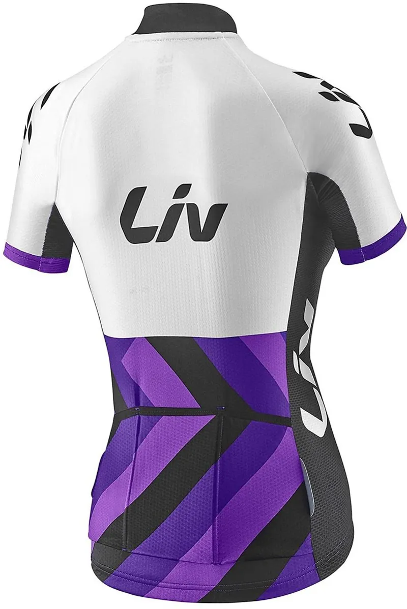 Liv Race Day Womens Short Sleeve Jersey - White/Black-1