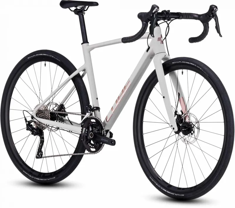 Cube Nuroad WS Women's 2024 Gravel Road Bike - Lightgrey/Rose-1