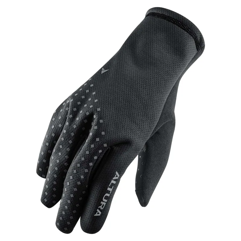 Altura Fleece Windproof Nightvision Long Finger Gloves - Black