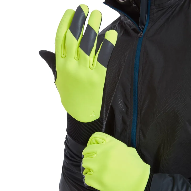 Altura Windproof Nightvision Long Finger Gloves - Yellow-2